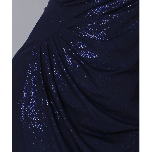 Sukienka granatowa Oscar Fashion z dekoltem w serek mini 