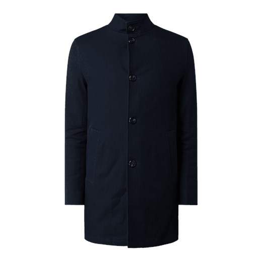 Krótki płaszcz o kroju slim fit z tkaną fakturą Bruun & Stengade  L promocja Peek&Cloppenburg  