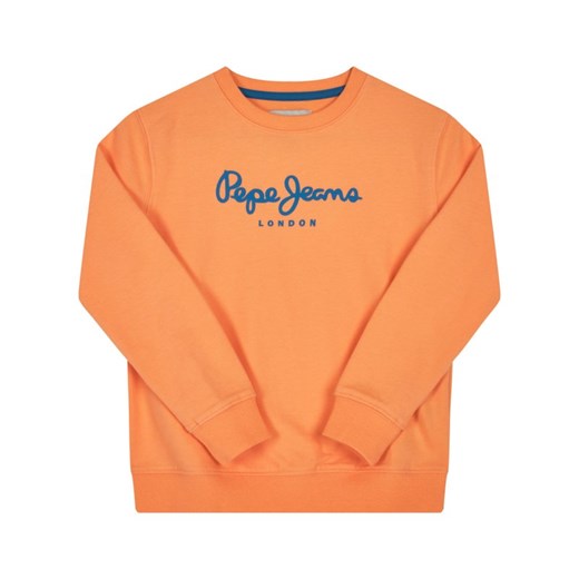 Pomarańczowy bluza chłopięca Pepe Jeans na wiosnę 