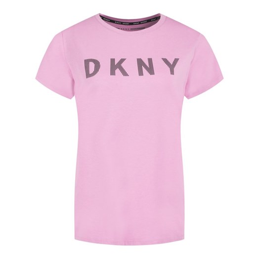 Bluzka damska DKNY z napisem z okrągłym dekoltem 