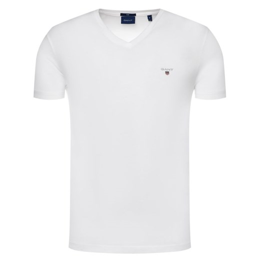 T-shirt męski Gant z krótkim rękawem biały 