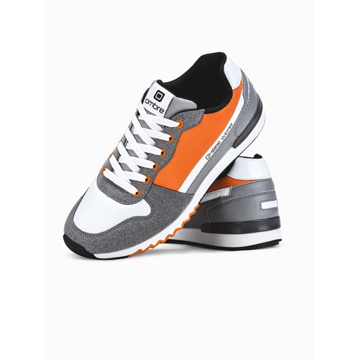 Buty męskie sneakersy T337 - pomarańczowe  Ombre 41 