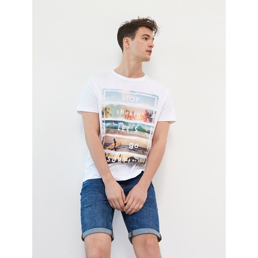 T-shirt męski House z krótkim rękawem z napisami