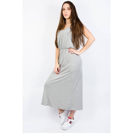 DŁUGA DZIANINOWA SUKIENKA MAXI - SZARA  Olika uniwersalny olika.com.pl