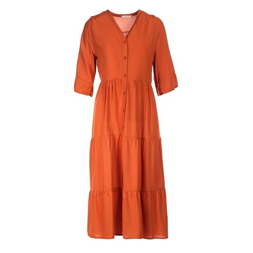 Renee sukienka pomarańczowy rozkloszowana midi 