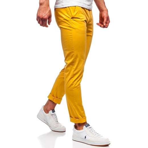 Spodnie męskie Denley żółte 