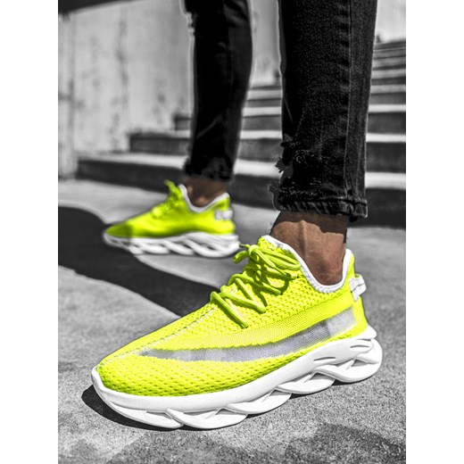 Sneakersy żółto-neonowe OZONEE B/2051/20