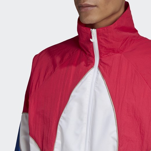 Big Trefoil Outline Woven Colorblock Track Jacket