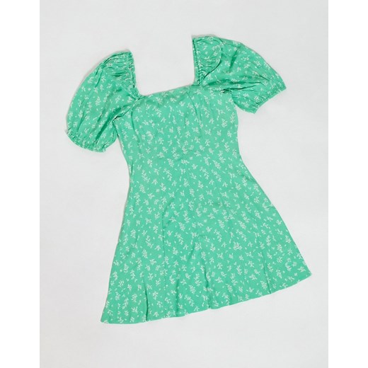 Sukienka asymetryczna mini zielona 