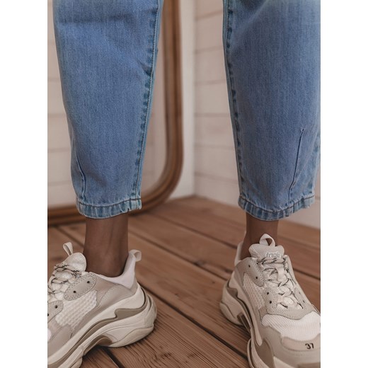 Niebieskie jeansy damskie Selfieroom bawełniane 