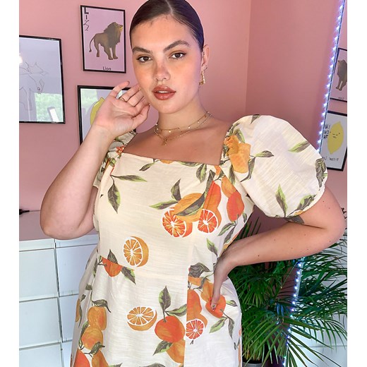 Neon Rose Plus – Sukienka mini z nadrukiem-Wielokolorowy Neon Rose Plus 52 Asos Poland