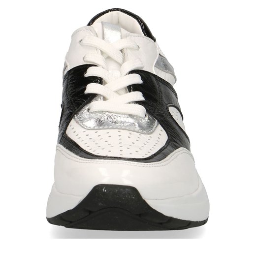 Skórzane sneakersy w kolorze białym