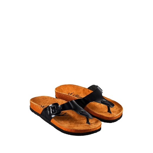 Moosefield Skórzane japonki w kolorze czarnym