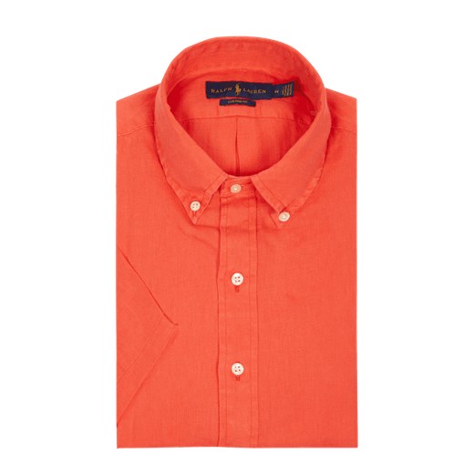 Koszula lniana o kroju slim fit z krótkim rękawem  Polo Ralph Lauren XL Peek&Cloppenburg 