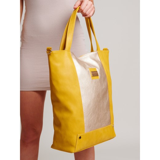 Shopper bag Badura na ramię matowa ze skóry ekologicznej mieszcząca a7 