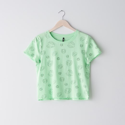 Sinsay - Koszulka z nadrukiem - Zielony