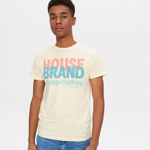 T-shirt męski House z napisami 