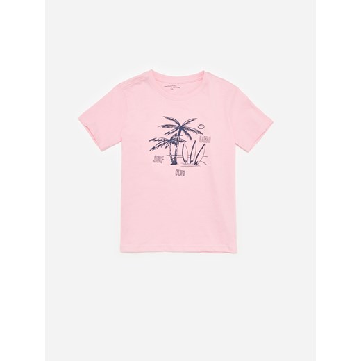 T-shirt chłopięce Reserved różowy bawełniany 