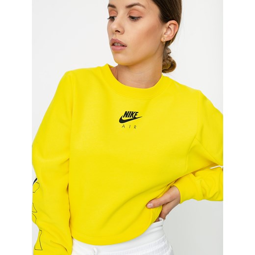 Żółta bluza damska Nike bawełniana 