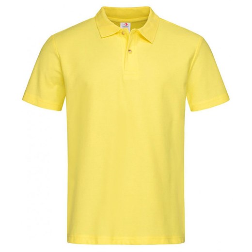 Żółta Bawełniana Koszulka POLO -STEDMAN- Męska, Krótki Rękaw, z Kołnierzykiem, Kanarkowa TSJNPLPOLOST3000yellow ze sklepu JegoSzafa.pl w kategorii T-shirty męskie - zdjęcie 87977578