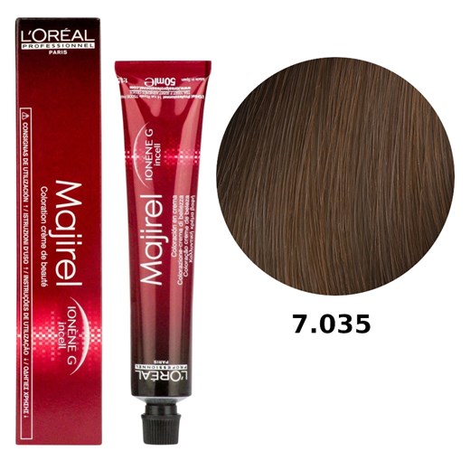 Loreal Majirel | Trwała farba do włosów - kolor 7.035 naturalny blond złocisto-mahoniowy 50ml