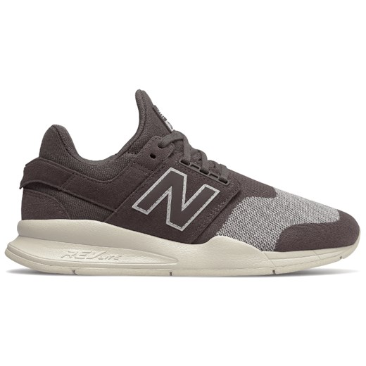 Buty sportowe damskie New Balance do biegania na koturnie sznurowane bez wzorów zamszowe