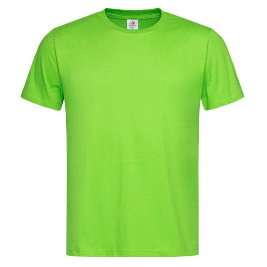 Jasny Zielony Bawełniany T-Shirt Męski Bez Nadruku -STEDMAN- Koszulka, Krótki Rękaw, Basic, U-neck TSJNPLST2000kiwigreen ze sklepu JegoSzafa.pl w kategorii T-shirty męskie - zdjęcie 88051308