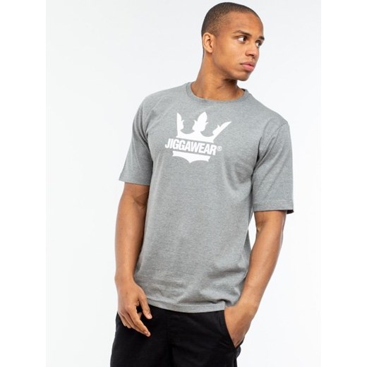 T-shirt męski Jigga Wear z bawełny z krótkim rękawem 