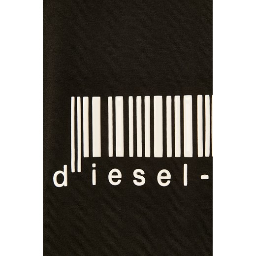 Diesel t-shirt męski czarny z długimi rękawami 