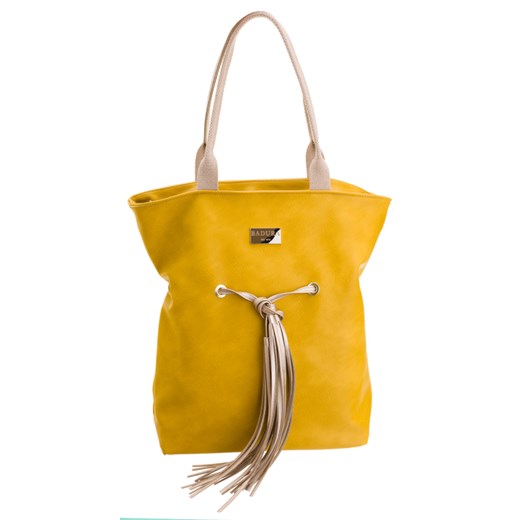 Shopper bag Badura ze skóry ekologicznej elegancka mieszcząca a7 