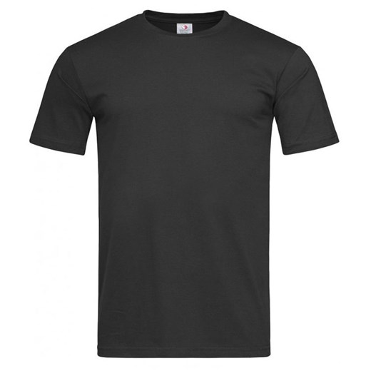 Czarny T-Shirt Męski Bez Nadruku -STEDMAN- Koszulka, Krótki Rękaw, Basic, U-neck, 100% Bawełna TSJNPLST2010FITTEDblackopal ze sklepu JegoSzafa.pl w kategorii T-shirty męskie - zdjęcie 88162498