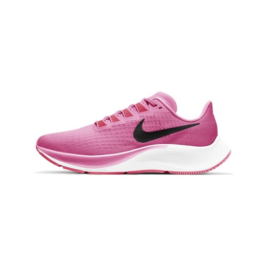 Buty sportowe damskie różowe Nike do biegania zoom sznurowane z tkaniny płaskie 