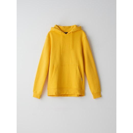 Cropp - Żółta bluza basic z kapturem -  Cropp XL promocyjna cena  