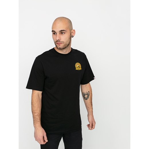 T-shirt męski Element z krótkimi rękawami czarny bawełniany 