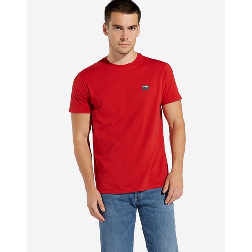 T-shirt męski Wrangler czerwony z krótkim rękawem 