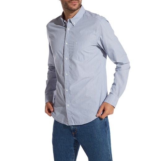 Koszula męska Wrangler bez wzorów z kołnierzykiem button down z długimi rękawami 