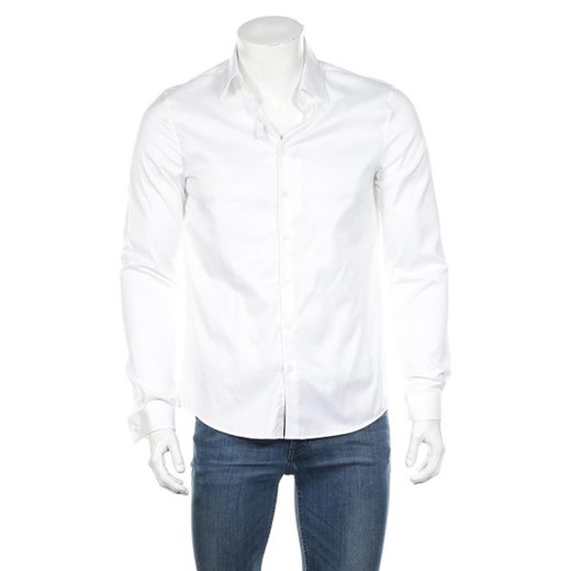 Koszula męska biała Calvin Klein z długim rękawem elegancka 