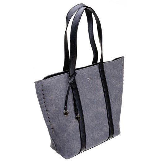 Shopper bag Femestage z tkaniny bez dodatków duża elegancka na ramię 