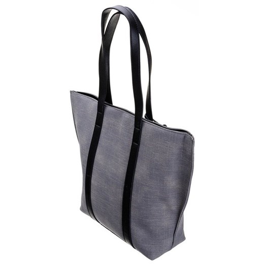 Shopper bag Femestage z tkaniny duża bez dodatków elegancka na ramię 