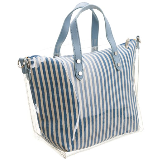 Torebka shopperka transparenta David Jones CM5685 niebieska David Jones uniwersalny Skorzana.com