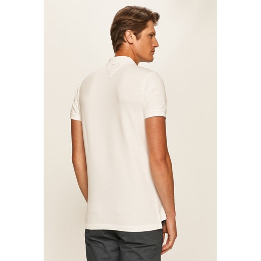Biały t-shirt męski Tommy Hilfiger z krótkim rękawem 