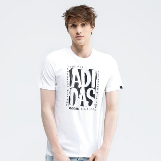 T-shirt męski Adidas biały z krótkim rękawem 