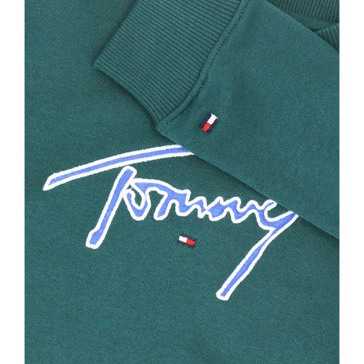 Bluza chłopięca zielona Tommy Hilfiger z napisami 
