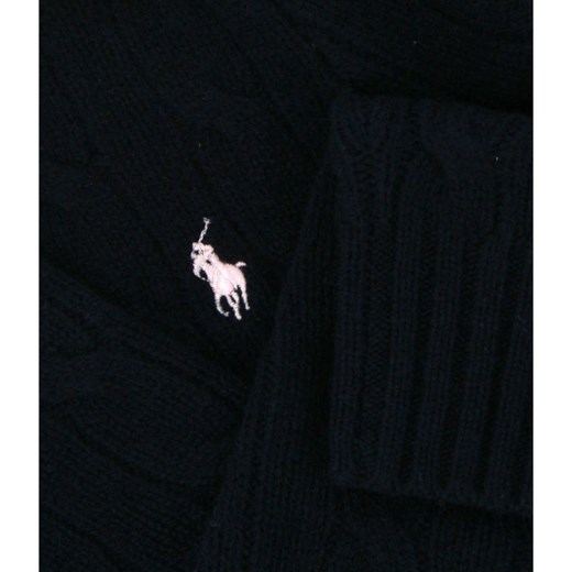 Sweter dziewczęcy Polo Ralph Lauren granatowy bez wzorów 