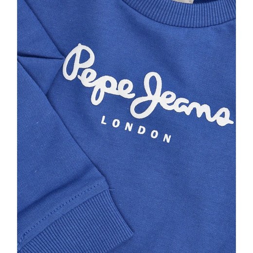 Bluza chłopięca niebieska Pepe Jeans z napisami 
