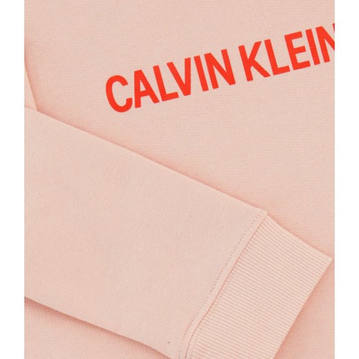 Sukienka dziewczęca różowa Calvin Klein z napisem 