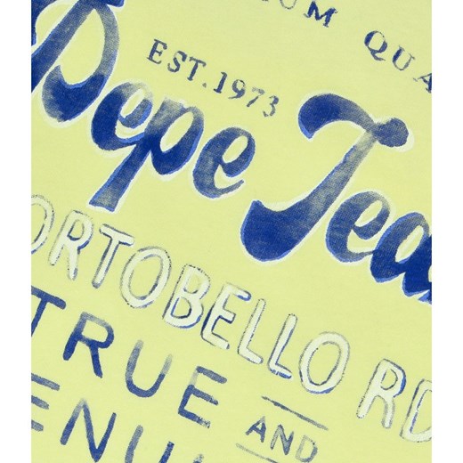 T-shirt chłopięce Pepe Jeans z napisem z krótkim rękawem 