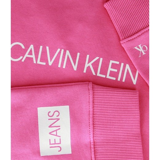 Bluzka dziewczęca Calvin Klein z napisami z długimi rękawami 