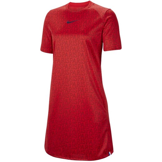 Damska sukienka piłkarska z dżerseju Paris Saint-Germain - Czerwony Nike XS Nike poland