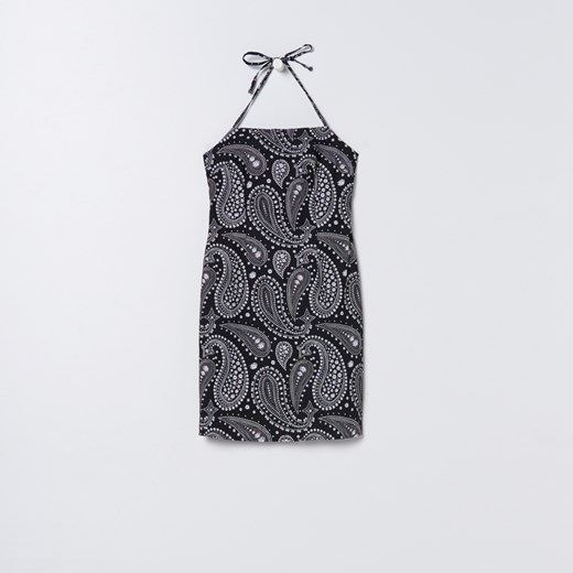 Sukienka Sinsay w abstrakcyjnym wzorze mini casual na ramiączkach 